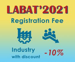 LABAT '21: Industry Representative with 10 % discount - valid for 3 or more delegates from the same company LABAT '21: Industry Representative with 10 % discount - valid for 3 or more delegates from the same company